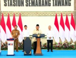 Resmikan Revitalisasi Stasiun Semarang Tawang, Prabowo Dorong Transportasi Kereta Berbasis Listrik