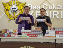 Satpol PP dan Bea Cukai Kediri Sita 6.896 Batang Rokok Ilegal dari Empat Lokasi