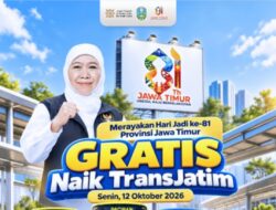HUT ke 81 Provinsi Jatim, Hanya Sehari Senin Besok Trans Jatim Gratis 