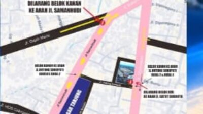 Satgas Pasar Tanjung Siapkan Stategi Perubahan Arus Lalin di Jalan Diponegoro
