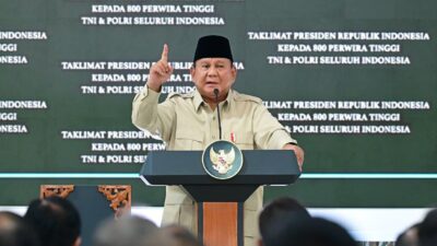 Presiden Prabowo Sampaikan Taklimat kepada 800 Perwira Tinggi TNI-Polri